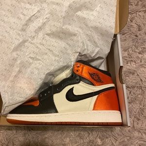 Nike Jordan 1 Retro satin orange high top